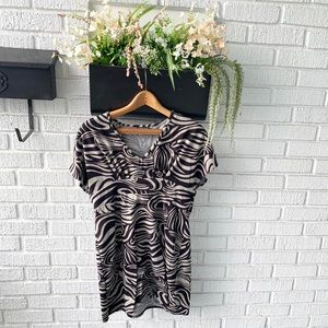 Bentley A Zebra Striped Stretchy Dress
